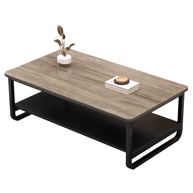 凡社 客厅茶几 简约小户型茶桌 双层储物客厅家具120*60*45cm FCUBX3