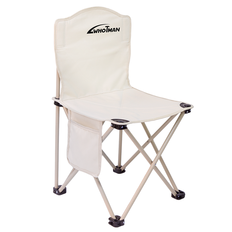 沃特曼Whotman 户外折叠椅 便携式小凳子靠椅沙滩椅钓鱼椅写生椅便携式家用休闲椅子野外小马扎71926