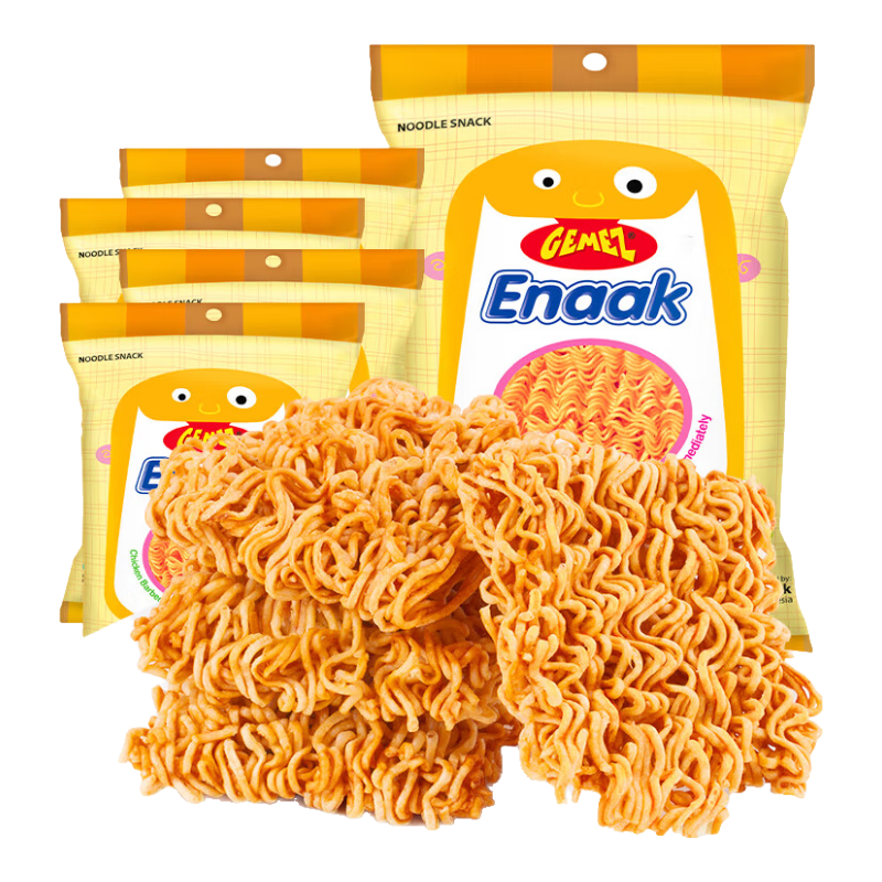 GEMEZ印尼进口小鸡干脆面 方便面 干吃面休闲零食 烧烤鸡肉味 4包入