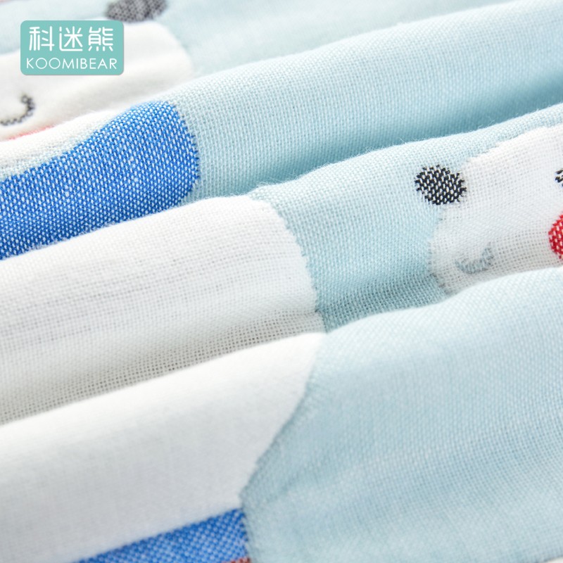 科迷熊（KOOMIBEAR）婴儿纱布毛巾宝宝口水巾大号洗脸巾喂奶巾儿童手帕小学生方巾幼儿 10条装花色随机