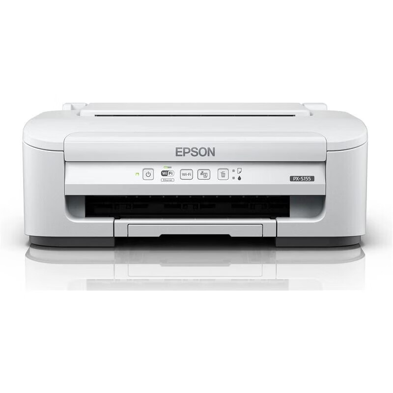 爱普生（EPSON）【JD物流日本直邮】A4喷墨打印机无线办公商用有线/无线局域网标准搭载【需变压器】 PX-S155【白色 A4黑白打印机】 官方标配