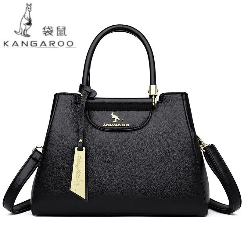 袋鼠(kangaroo)轻奢品牌女士真皮包包女2024新款高级感洋气中年妈妈包