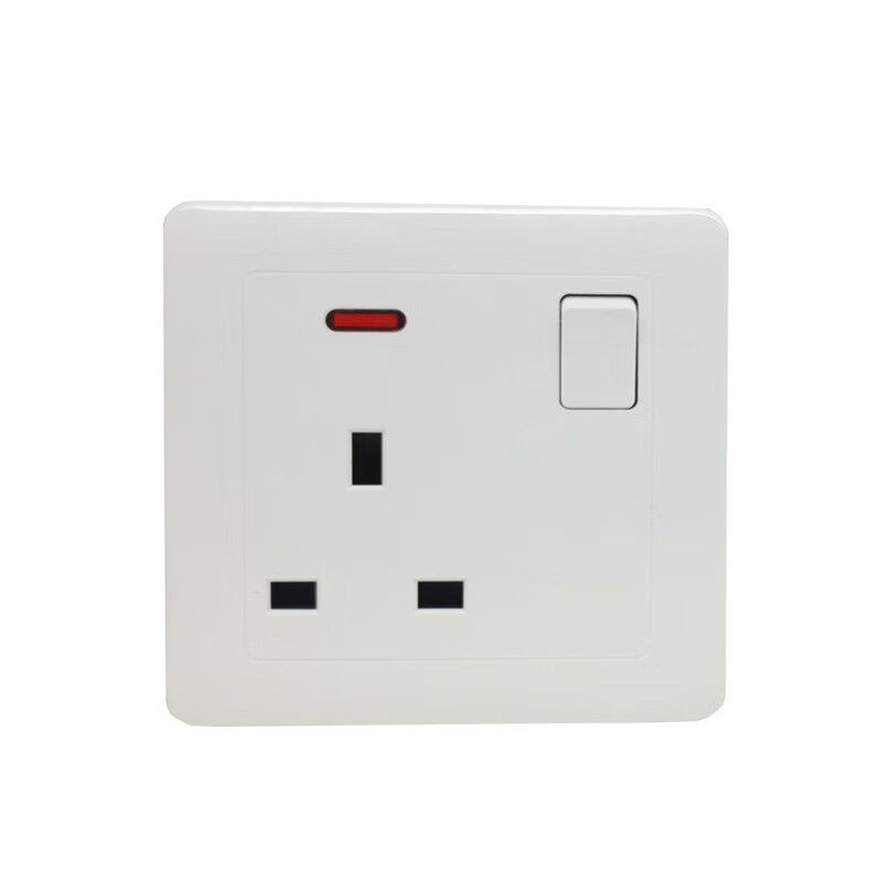 双usb智能多用家用开关插座港版新加坡 86型英标插座带开关白色k系列