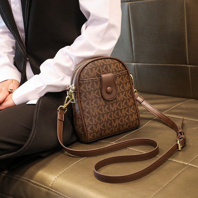 游子吟包包女包2025新款女士斜挎包竖款手机包百搭单肩包小包包 四叶花