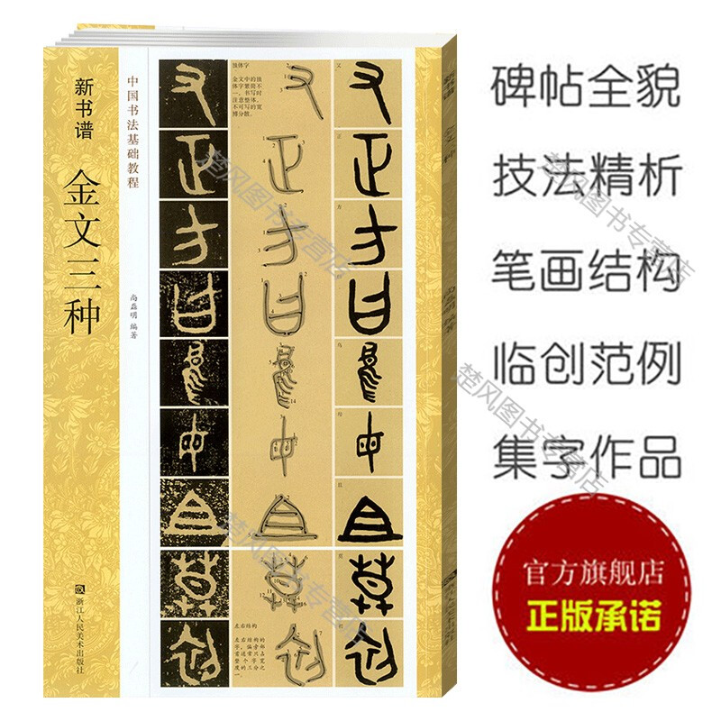 金文三种 毛公鼎/散氏盘/虢季子白盘 新书谱中国书法基础教程 金文大篆学习毛笔书法字帖 初学者入门技