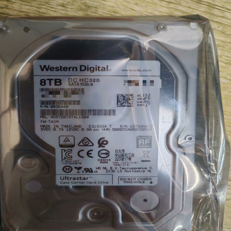 西部数据（WD）HUS728T8TALE600 8TB 128M SATA 3.5 监控机械硬盘 8TB