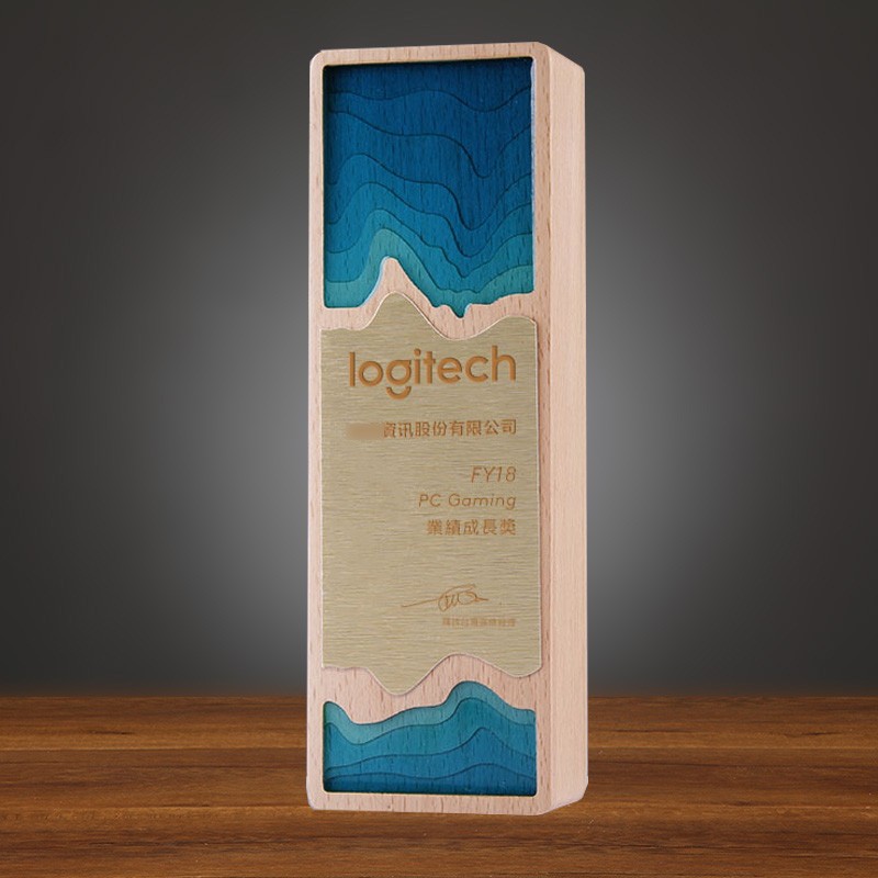 英友(enyou)创意山形实木底座奖杯颁奖纪念比赛运动会奖杯企业定制一