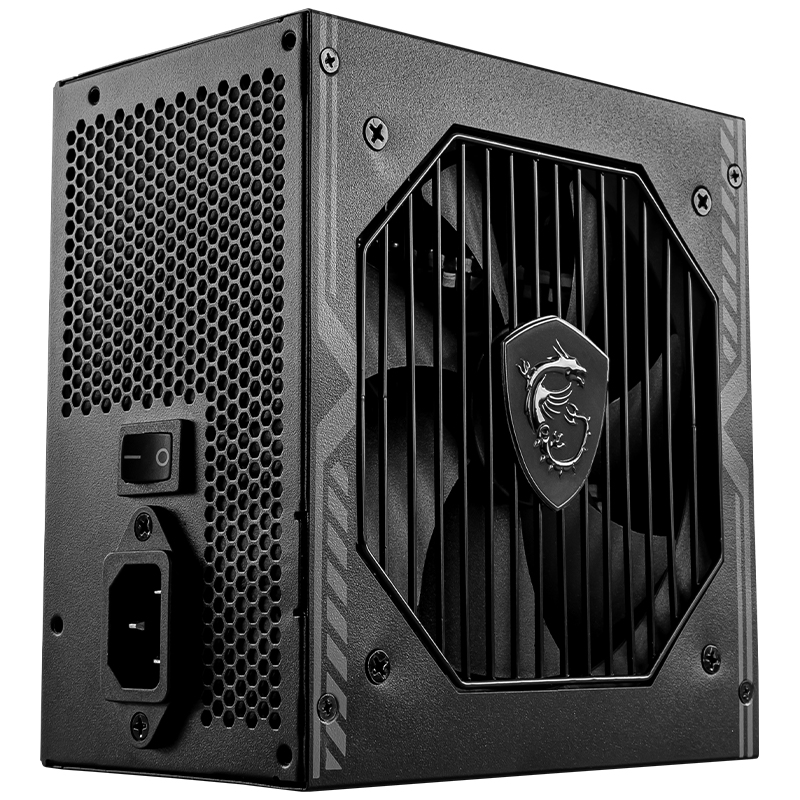 微星(MSI)额定650W 迫击炮游戏台式电源（80PLUS铜牌/主动式PFC/DC-DC/单路12V/五年保障) MAG A650BN