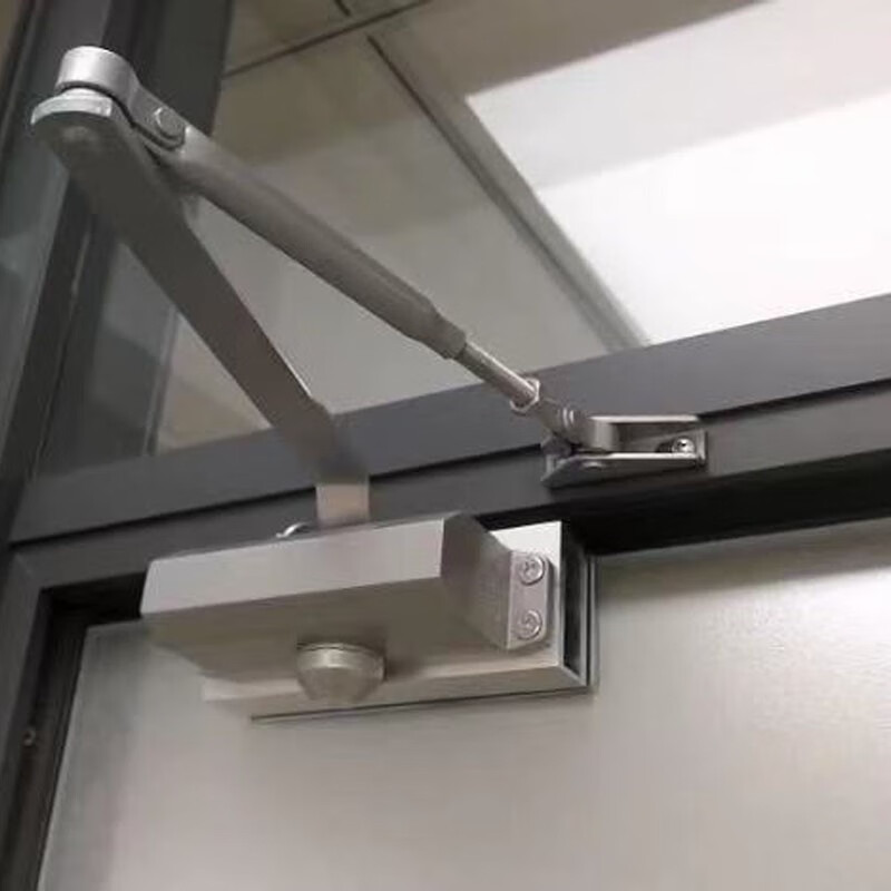 隔断办公室无框玻璃门免打孔闭门器缓冲可调 不定位 就是打开门任何