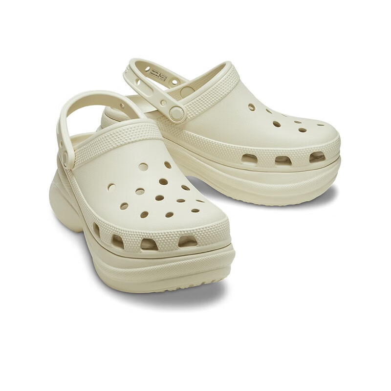 卡骆驰（CROCS）檀健次同款复古洞洞鞋女鞋厚底老爹鞋小鲸鱼洞洞鞋206302 骨白色-2Y2(含智必星) 35 (220mm)