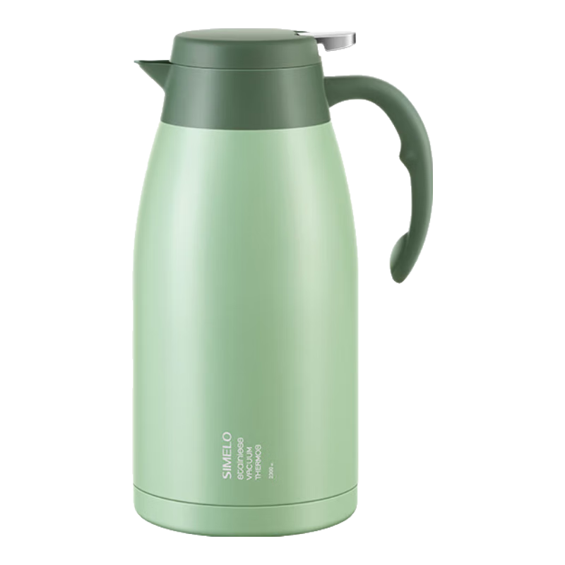 SIMELO保温壶家用304不锈钢大容量热水瓶壶暖水壶瓶平安尊享2.3L抹茶绿