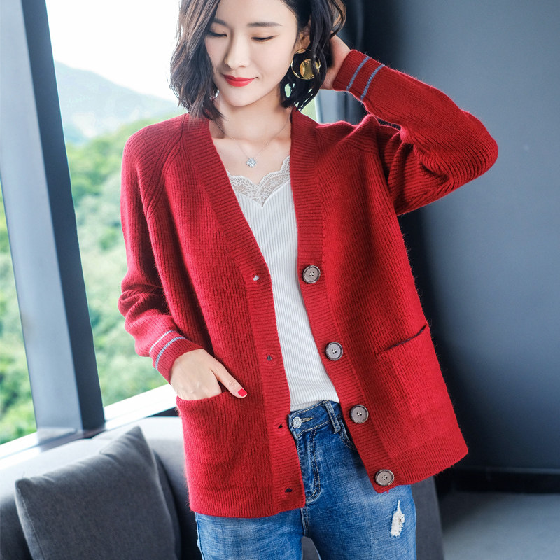 歌米拉 针织开衫女年新款早秋针织衫薄款毛衣长袖春秋季外搭外套秋装