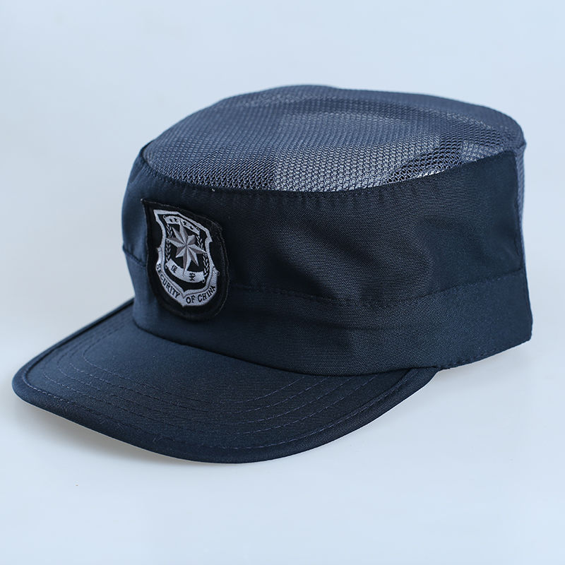 保安帽子夏季新式夏季保安作训帽子保安帽子保安便帽物业保安大檐帽
