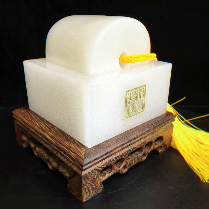 巧马天然玉石财官印高端礼品印章办公室书房桌面摆放新中式玉玺装饰品