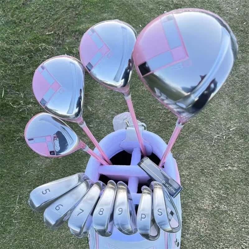 原装irisq 女士高尔夫套杆 碳素高尔夫球杆l全套超标远距离 全套含球