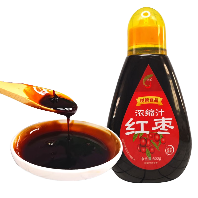 枣丫丫红枣浓浆红枣浓缩果汁500g 原浆饮料果浆 奶茶原料养生冲饮食品