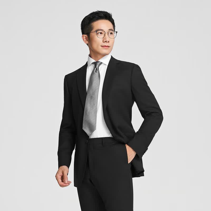 雅戈尔西服男士春秋套西YOTN217298AJY上衣【商场同款】 黑色YOTN217298AJY上衣 180A /100A