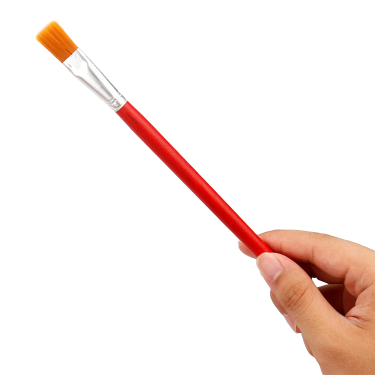 飒骄 红杆尼龙油画笔丙烯水彩水粉笔排笔工业油漆胶水排刷学生绘画