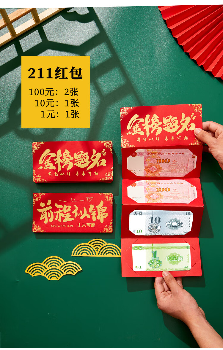 天颛百日誓师成人礼金榜题名红包985红包高考中考金榜题名211前程似锦