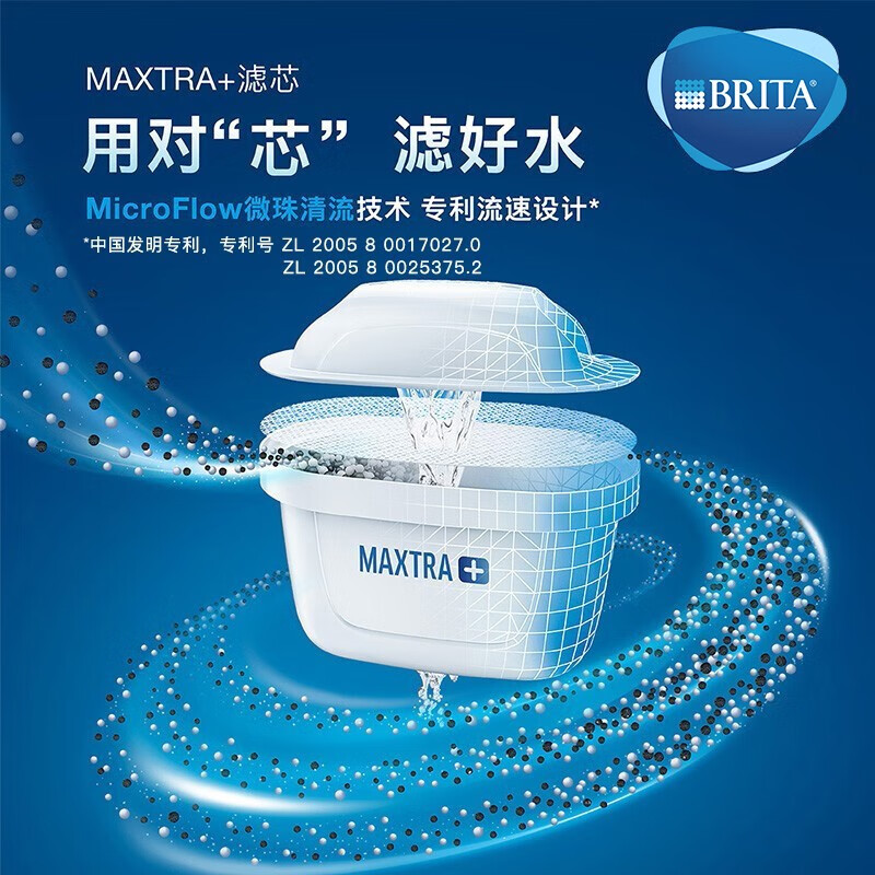 碧然德（BRITA）家用净水壶 滤水壶滤芯 MAXTRA+LE 去水垢专家滤芯 6枚装