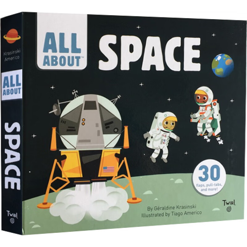 现货【英文原版】 twirl all about space 精装 翻翻操作书 太空认知