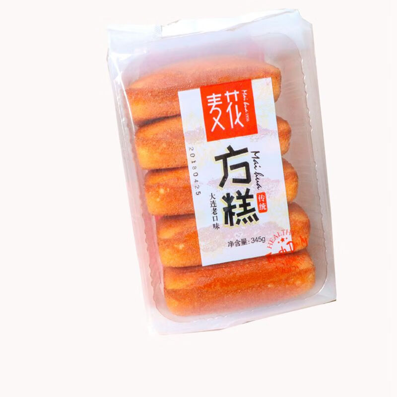 隽颜堂大连特产麦花方糕老式糕点小时候味道休闲零食早餐食品 345g麦