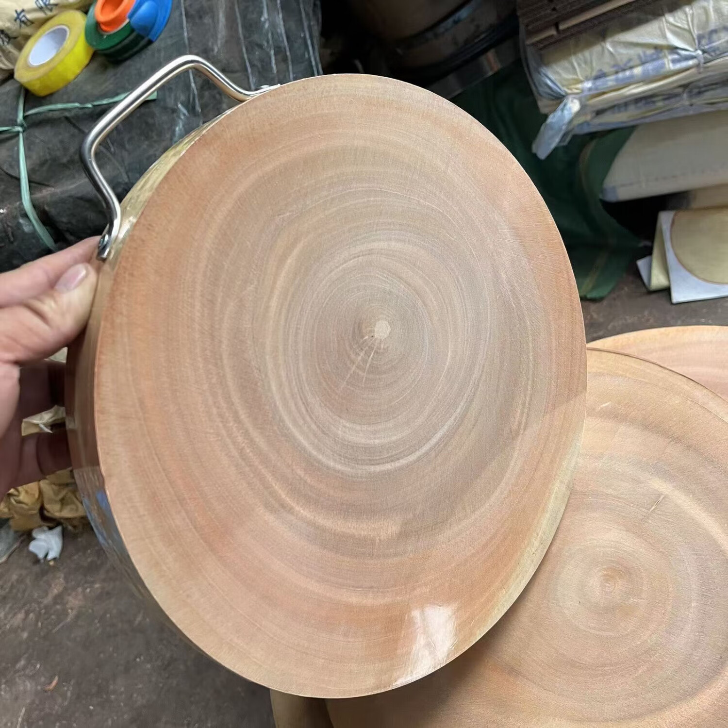 正宗皂角木菜墩酒店家用圆形皂角树实木菜板加厚坎剁防霉砧板刀板