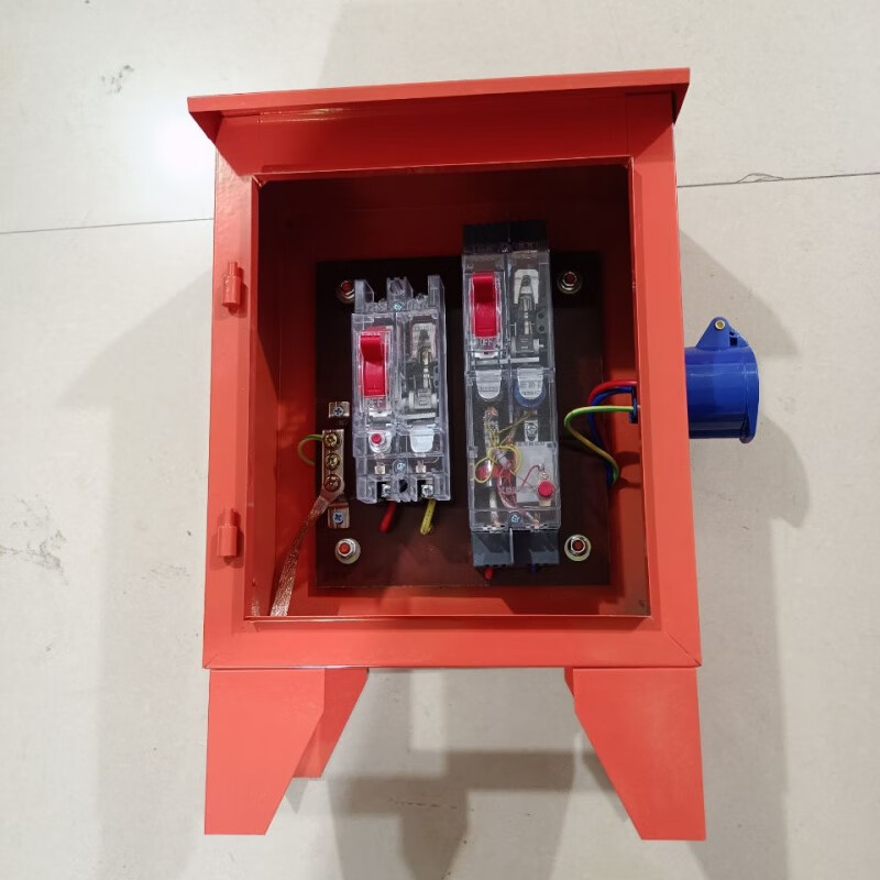 工地户外移动三级配电箱380v一机一闸一漏电透明空开 220工业插座二