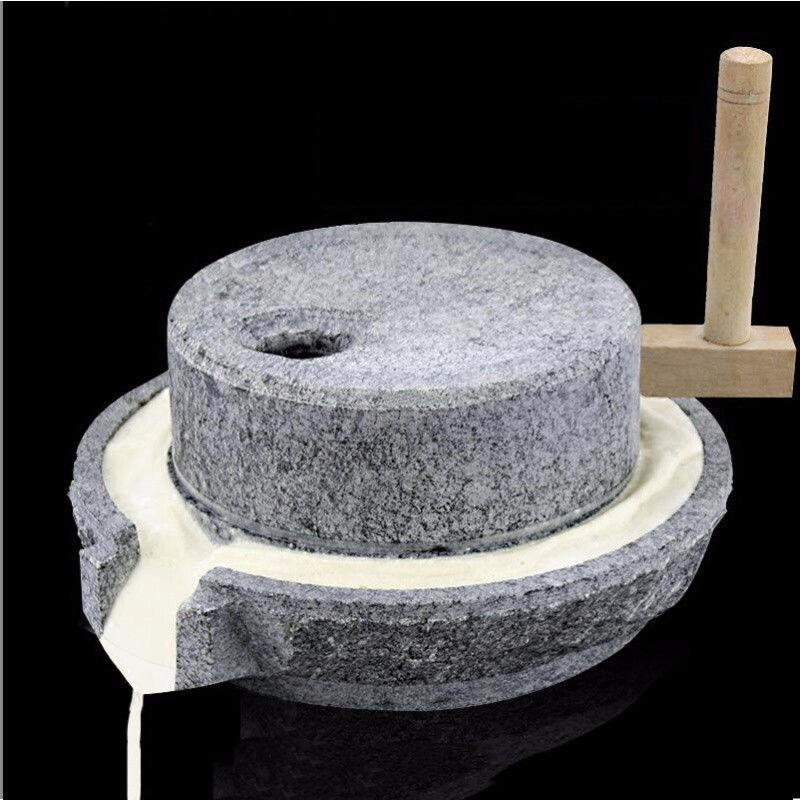 润华年家用石磨 天然青石小石磨 手摇磨盘家用老石磨米粉机豆浆机纯