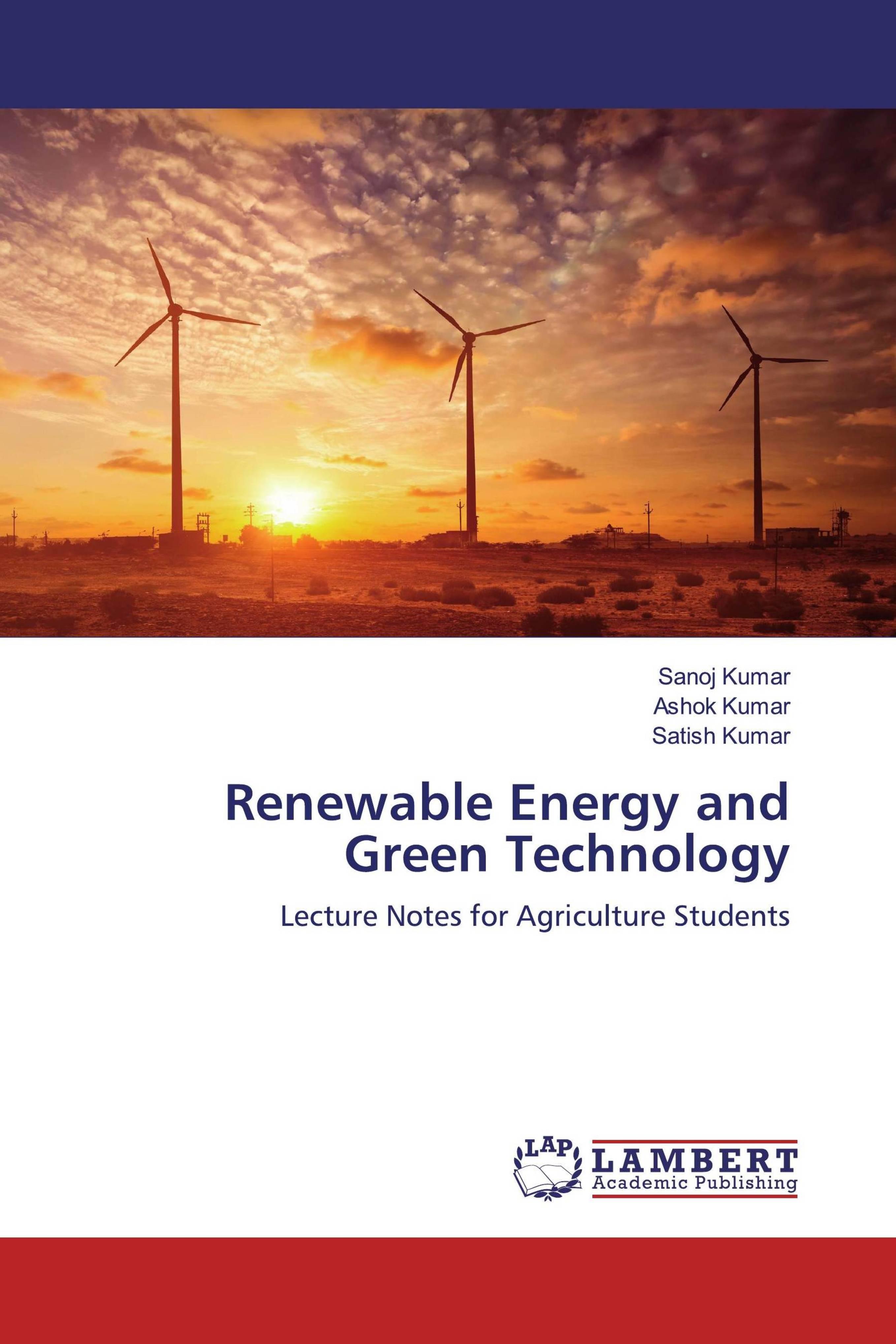 预订Renewable Energy and Green Technology