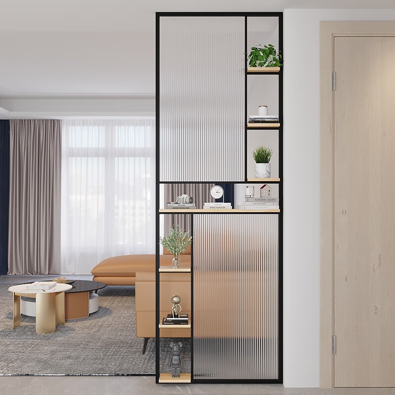 永禄鑫时尚北欧屏风隔断进门入户轻奢客厅玄关遮挡简约现代长虹玻璃