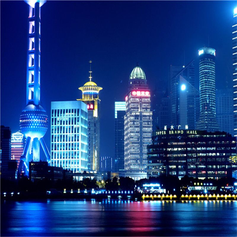 彩蝶凌主播直播间背景布夜景高楼3d立体背景布主持人装饰布拍 y01 2米
