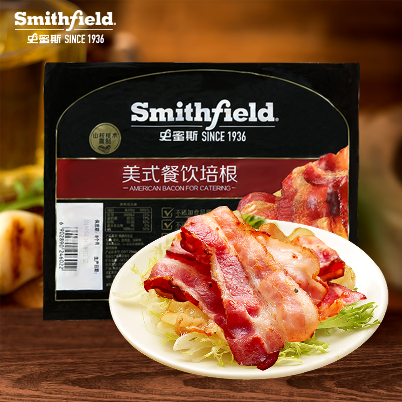 双汇 双汇史蜜斯美式餐饮培根原切早餐家用烘焙烧烤 原切培根1kg*1袋 京东折扣/优惠券