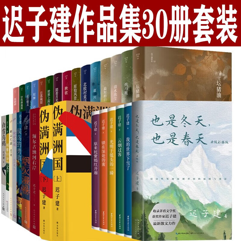迟子建作品 【30册】 烟火漫卷 额尔古纳河右岸 迟子建散文集群山之巅