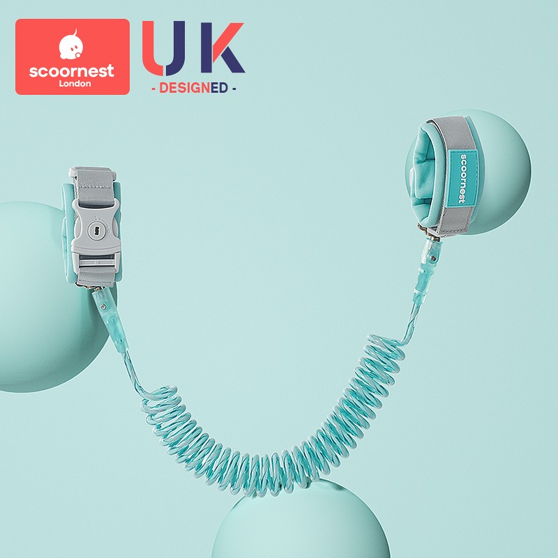 科巢防走失带牵引绳儿童宝宝溜娃神器防丢走丢手环遛娃丢失小孩子 因弗尼蓝 2米