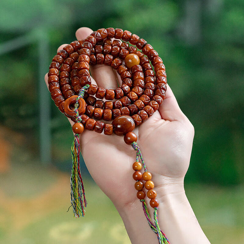 芳北怡藏式设计天然骆驼骨手链108佛珠女男款骨头手串密宗修行手持