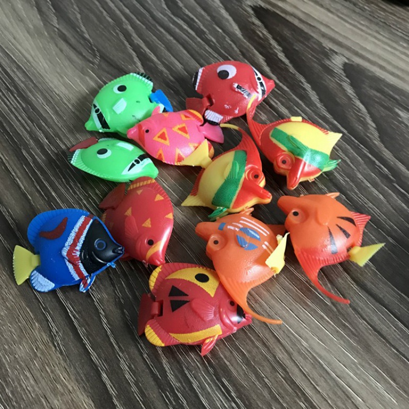 jsgd假鱼 鱼缸装饰造景漂浮仿真鱼玩具热带模型假鱼塑料鱼会游动的小