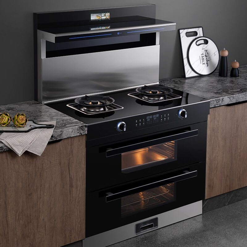 偌一s9智能彩屏集成灶蒸烤箱一体灶家用单独上蒸下蒸烤侧吸下排烟 900