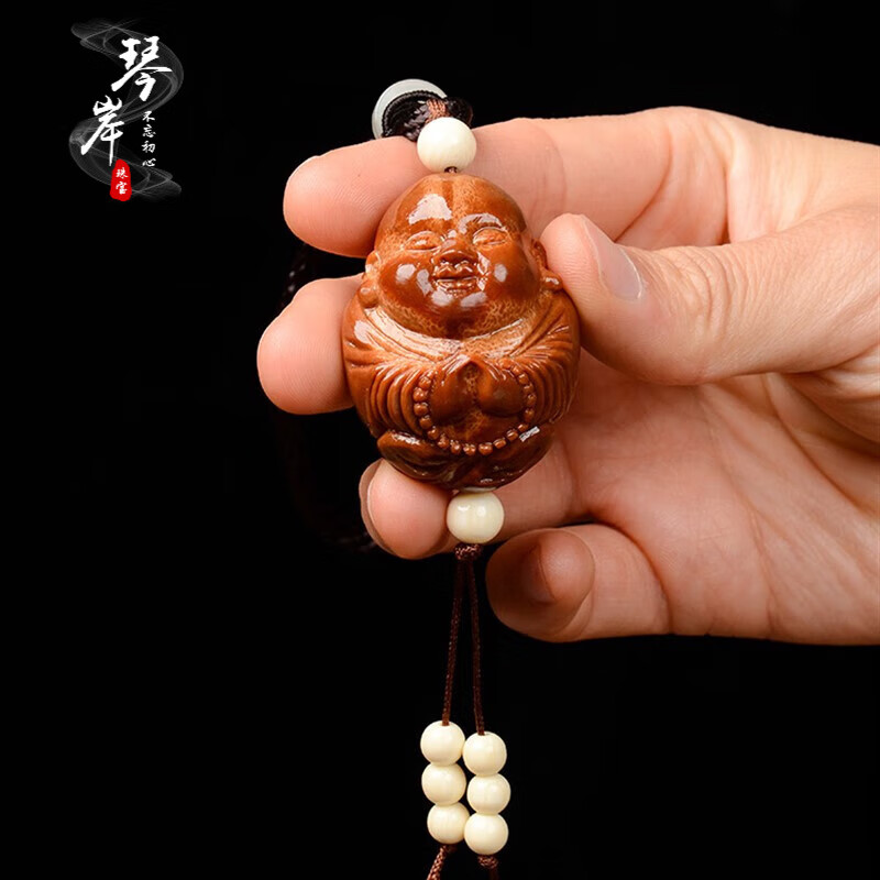 灿典candian巴西橄榄核单籽一心弥勒佛 文玩橄榄核雕印尼橄榄核单子