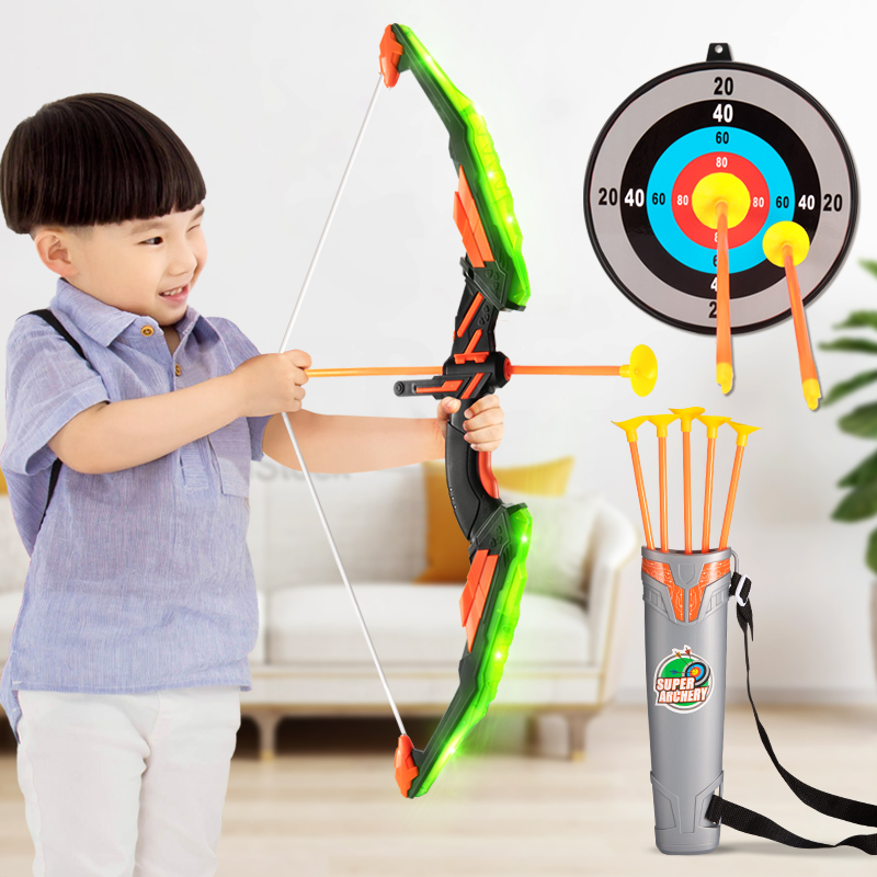 糖米儿童弓箭玩具男孩发光射箭吸盘亲子互动户外竞技玩具套装价格走势、评测推荐