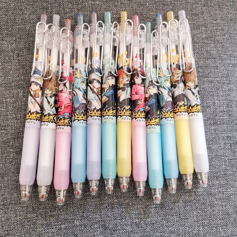 京佐(jingzuo)ins国漫凹凸世界按动笔安迷修格瑞金雷狮人物限定笔学生