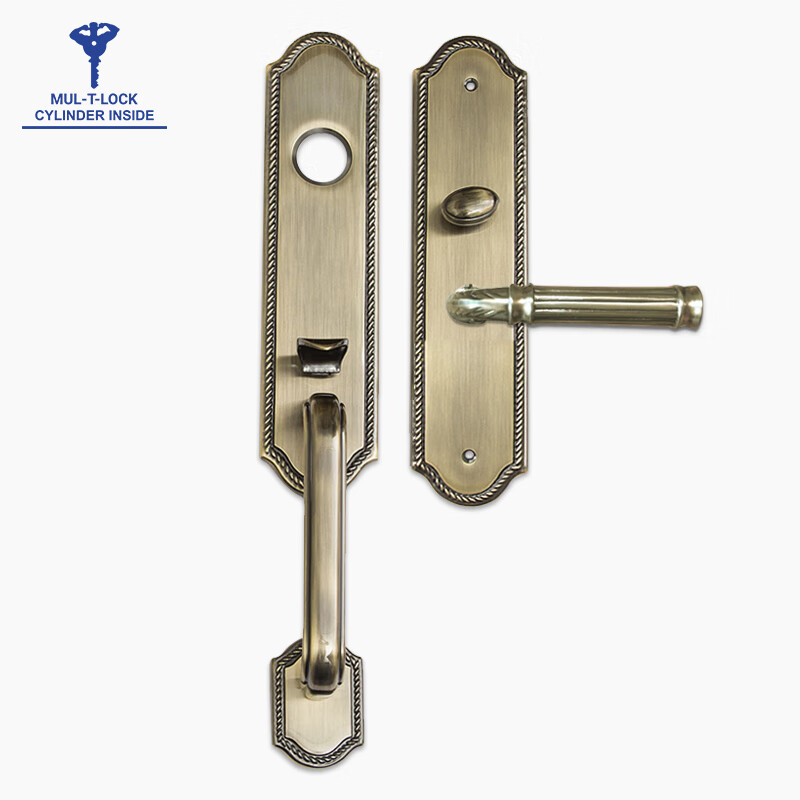模帝乐(mul-t-lock) 以色列进口别墅大门锁欧式黄铜双开入户门锁木