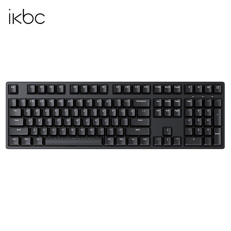ikbc蓝牙键盘机械键盘无线键盘C87C104樱桃键盘办公键盘cherry轴樱桃机械键盘自营pbt W210有线+蓝牙5.0 108键 茶轴
