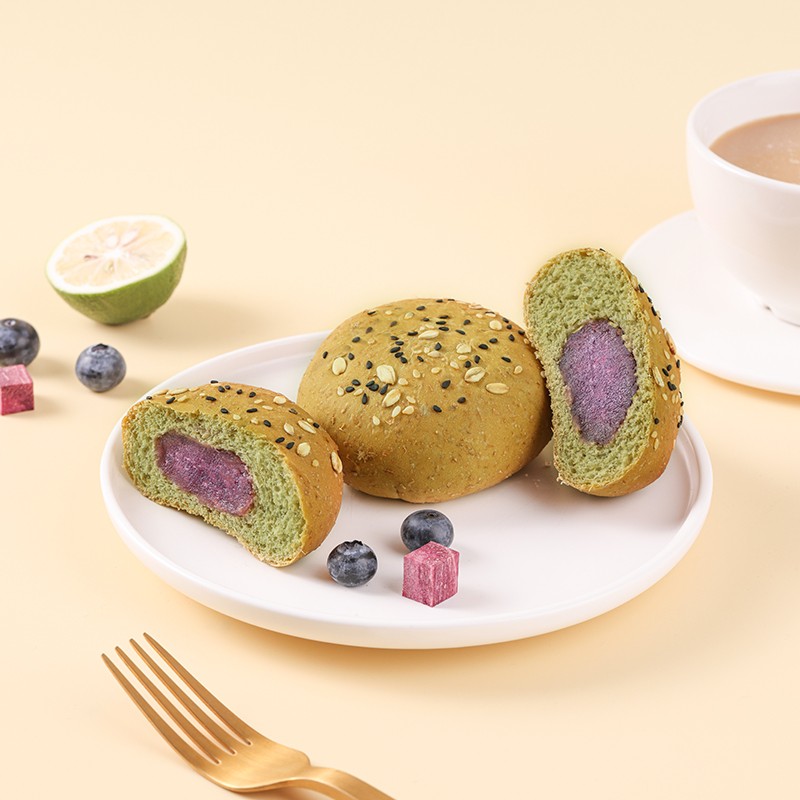 鲨鱼菲特(sharkfit)【神券】全麦面包抹茶紫薯欧包代餐夹心早餐粗粮