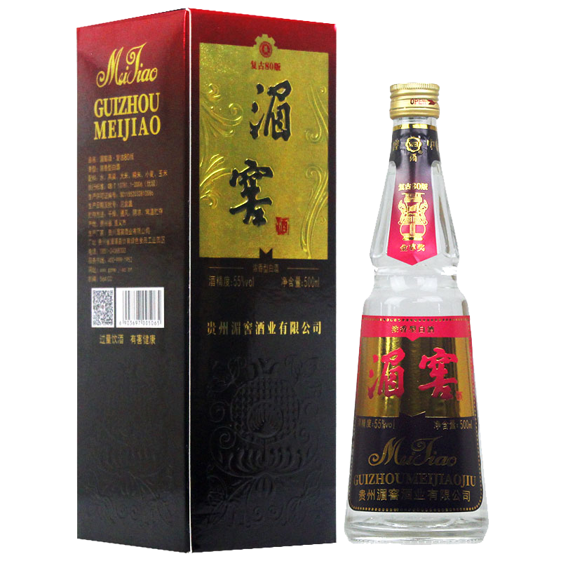 湄窖 80版 55%vol 浓香型白酒 500ml*6瓶 整箱装