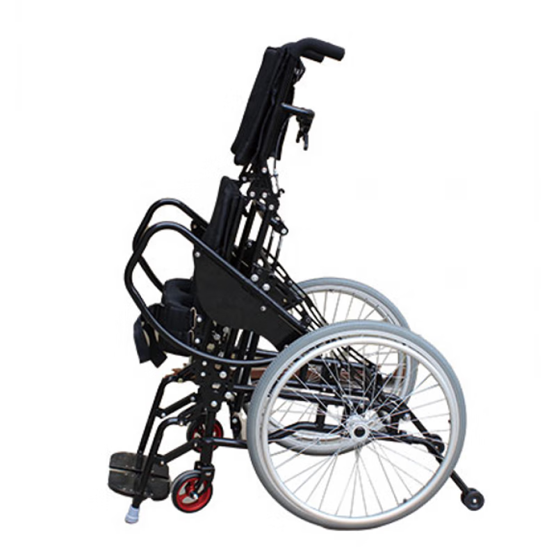 运动轮椅轻便 轻便站立折叠运动轮椅可配电动车头残疾老年人健身锻炼