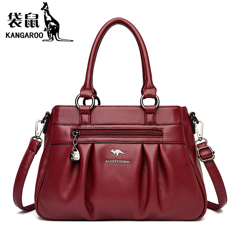 袋鼠(kangaroo)新款包包女包2024斜挎单肩包多隔层女士大容量手 酒