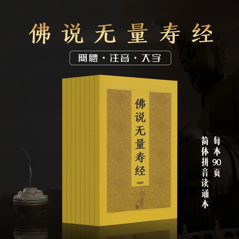 无量寿经注音版读诵本佛说无量寿经简体拼音大字版佛经念诵本佛教经书
