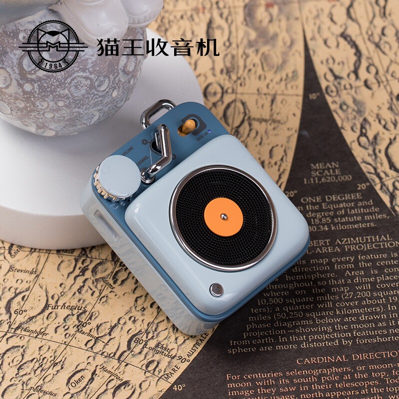 猫王音响 b612蓝牙音箱原子唱机多功能家用户外便携式超长续航音响 送