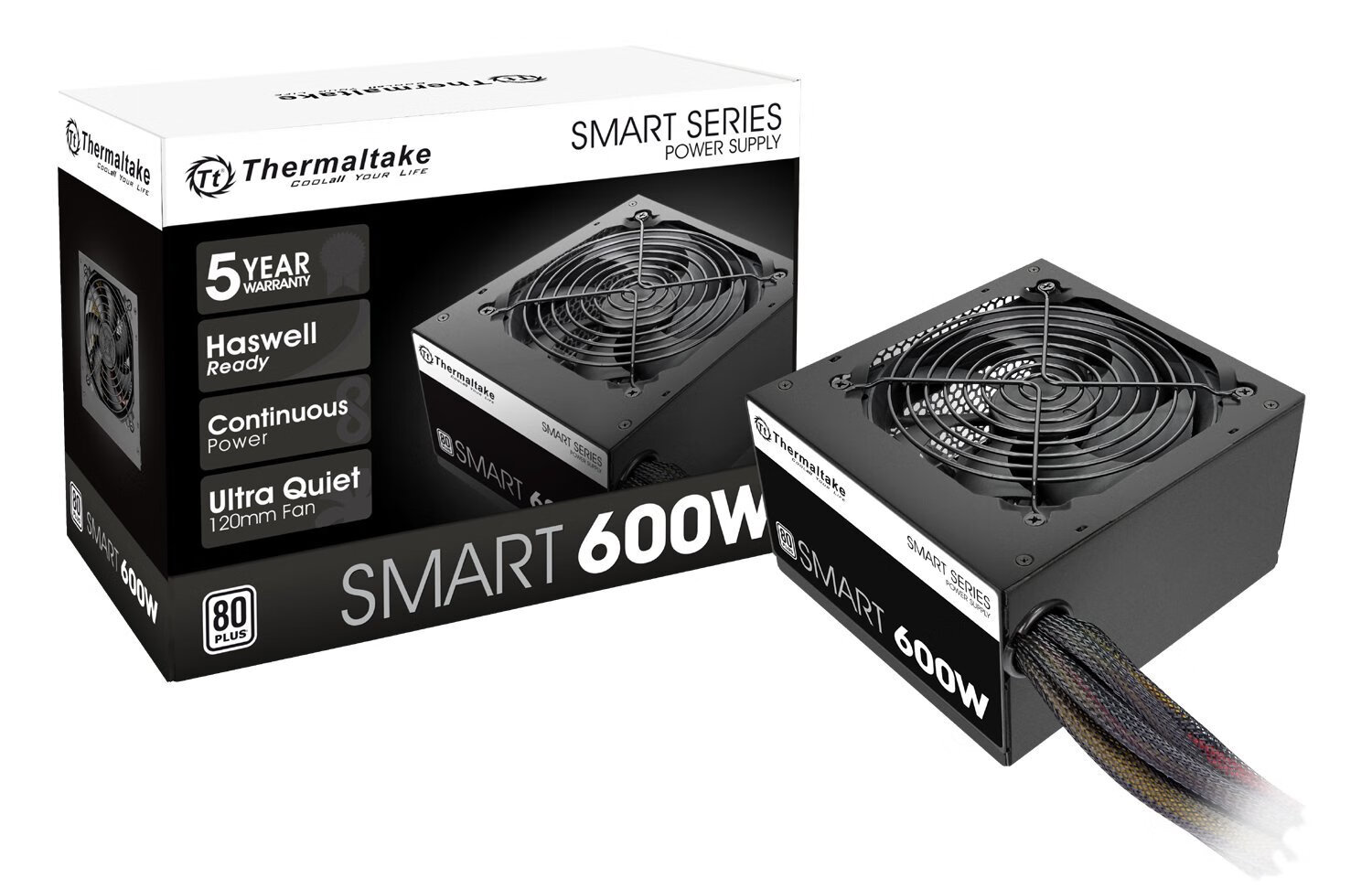 Thermaltake 智能 RGB 700W 80+ 256 色 RGB 风扇 电源 5 年保修